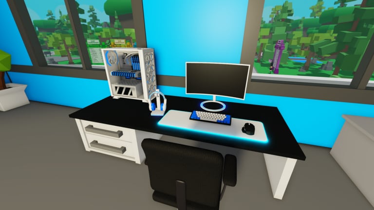 Custom PC Tycoon desk setup